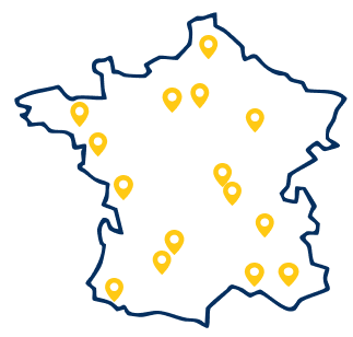 Nous sommes présents<br/> partout en France