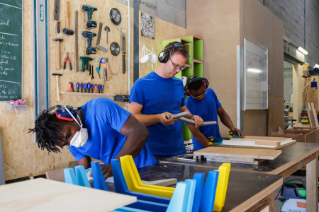 Valorisation de pièces dans un atelier.